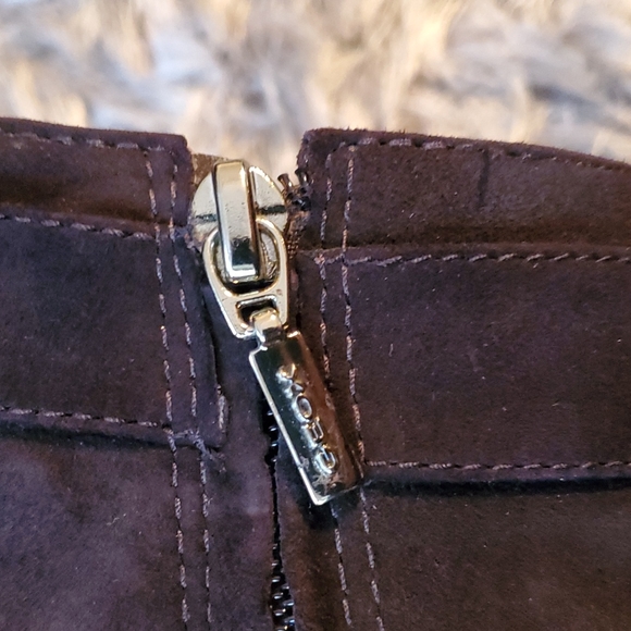 GEOX Respira brown suede wedge booties - Picture 6 of 11